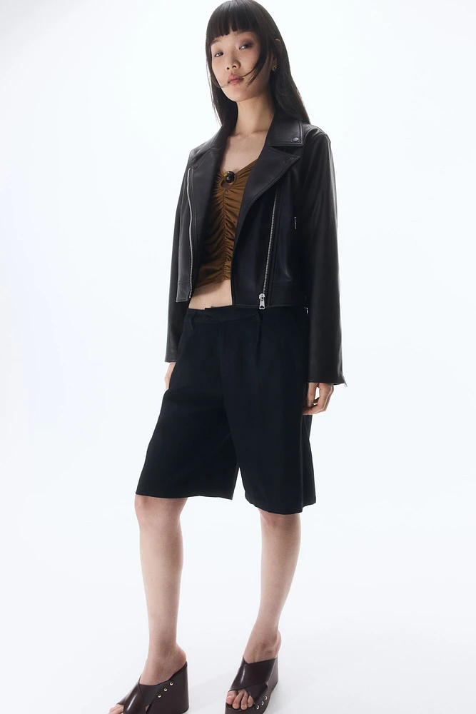 Veste courte de style motard
