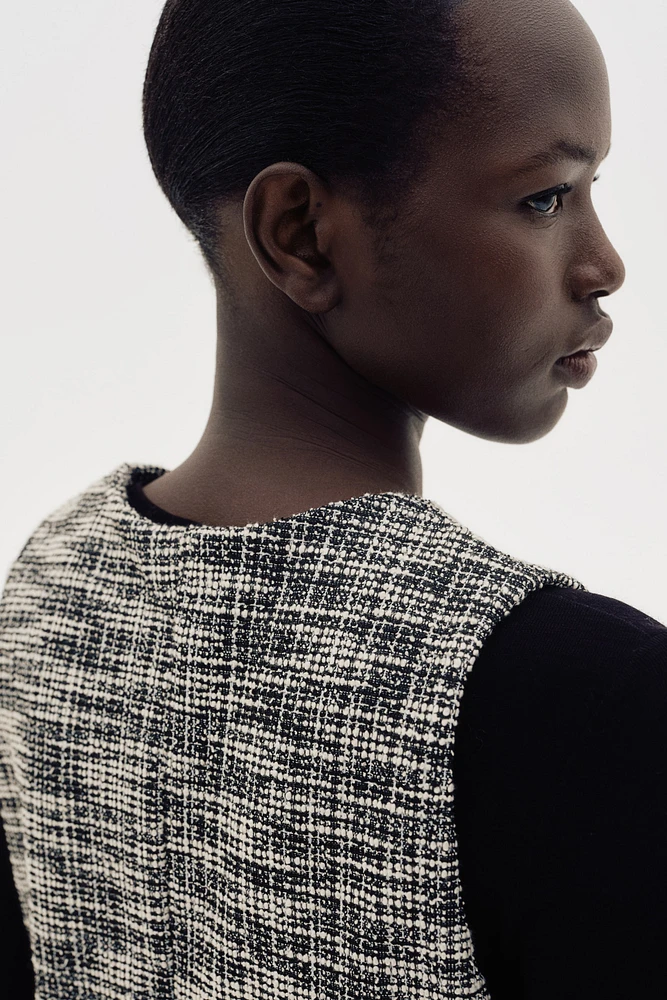 Veste sans manches en jersey bouclette