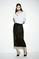 Sequined Wrap Skirt