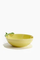 Lemon-shaped Stoneware Serving Bowl