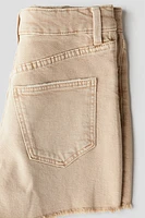 Raw-Edged Denim Shorts