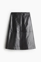 A-Line Leather Skirt