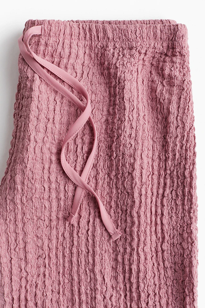 Pantalon froissé avec cordon de serrage