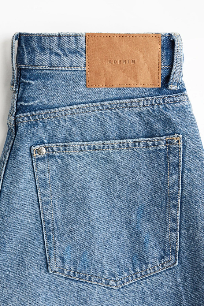 Short taille haute en denim