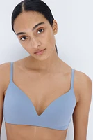 Padded Soft-Cup Microfiber Bra