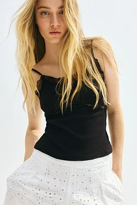 Lace-Detail Camisole Top