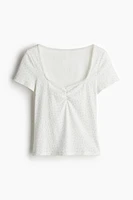 Picot-Trimmed T-Shirt
