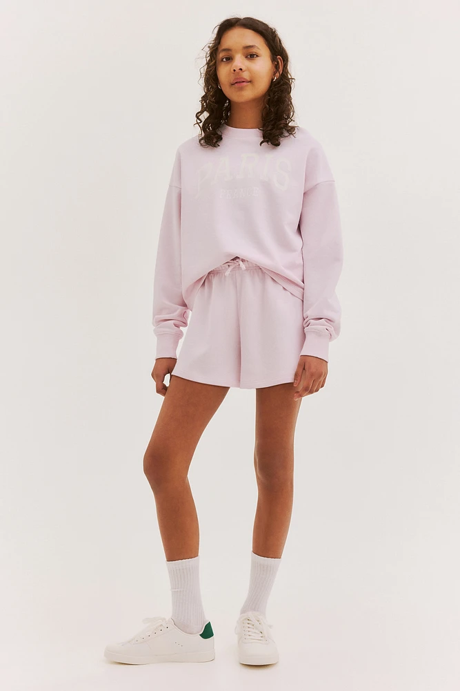 2-Piece Sweatshirt and Shorts Set
