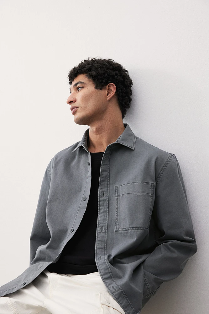 Regular-Fit Twill Overshirt