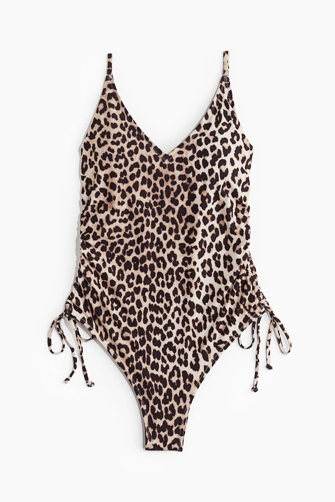 Maillot de bain coussiné avec cordons serrage