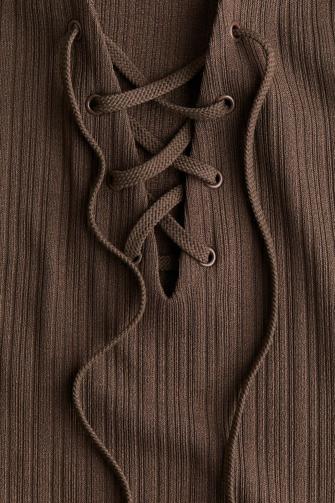 Lacing-Detail Bodycon Dress