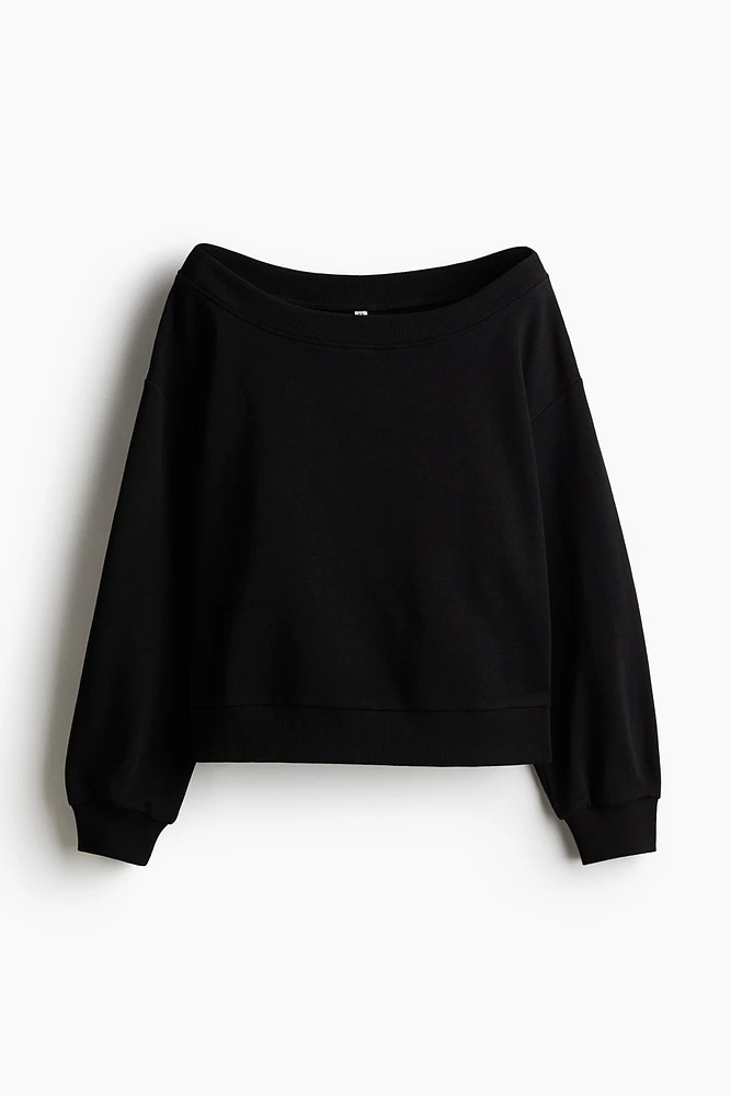 Off-the-Shoulder Sweatshirt