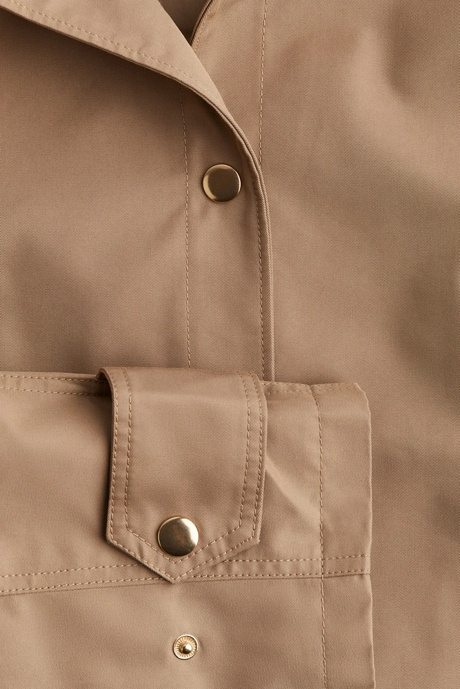 Twill Jacket with Corduroy Collar