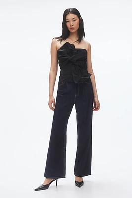 Wide-leg Denim Pants