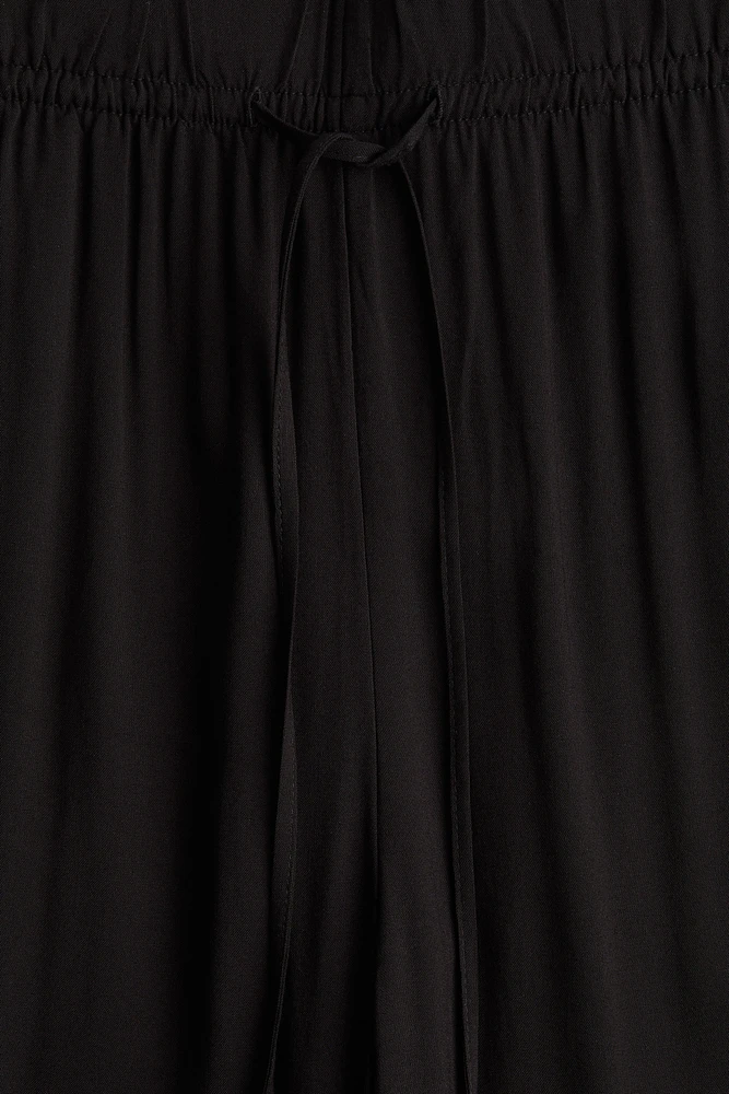 Pantalon en viscose avec cordon de serrage