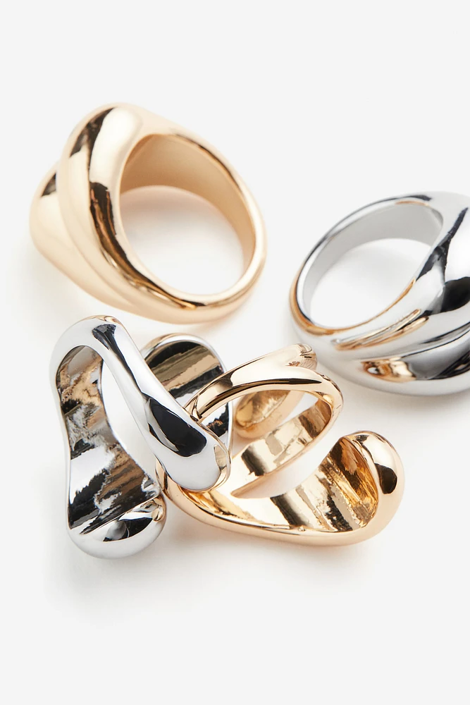 4-pack Chunky Rings