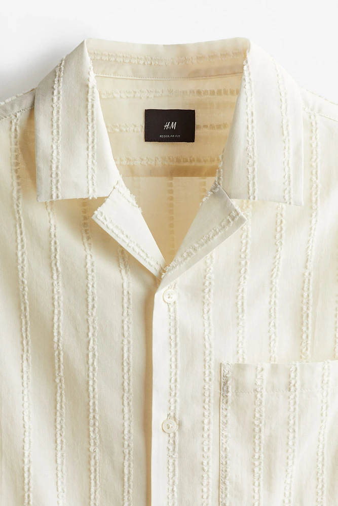 Regular Fit Textured-weave Resort Shirt