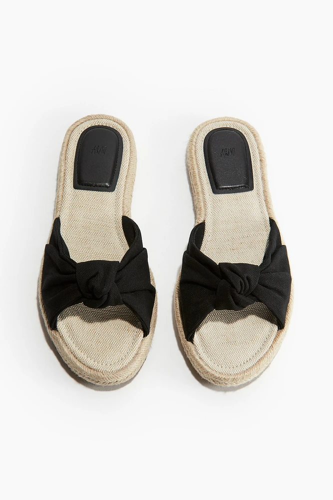 Knot-detail Espadrille Sandals