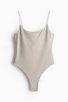 Thong Bodysuit with Narrow Shoulder Straps