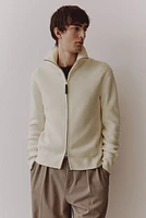 Regular Fit Rib-Knit Cardigan