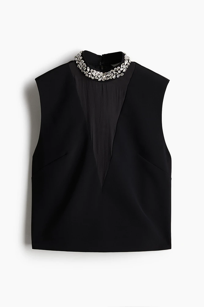 Rhinestone-Embellished Top