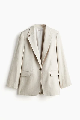 Linen-blend Blazer