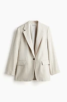 Linen-blend Blazer