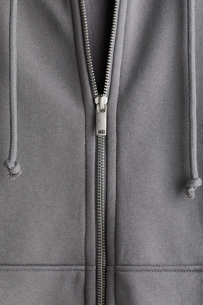 Veste Grande Taille à glissière avec capuchon