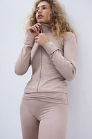 Jersey Cardigan with Zipper