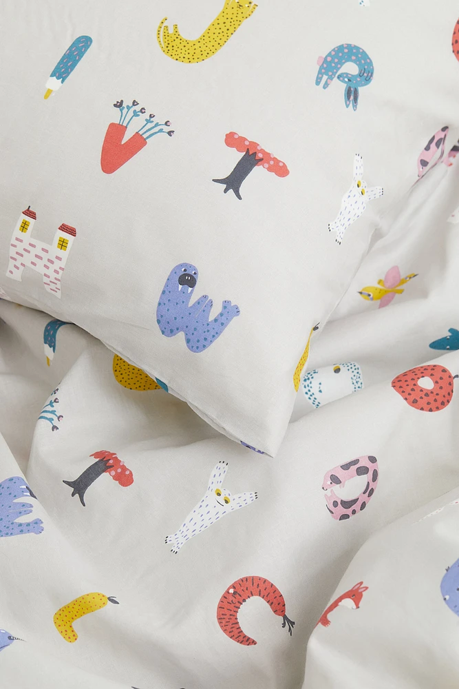 Printed Cotton Duvet Cover Set