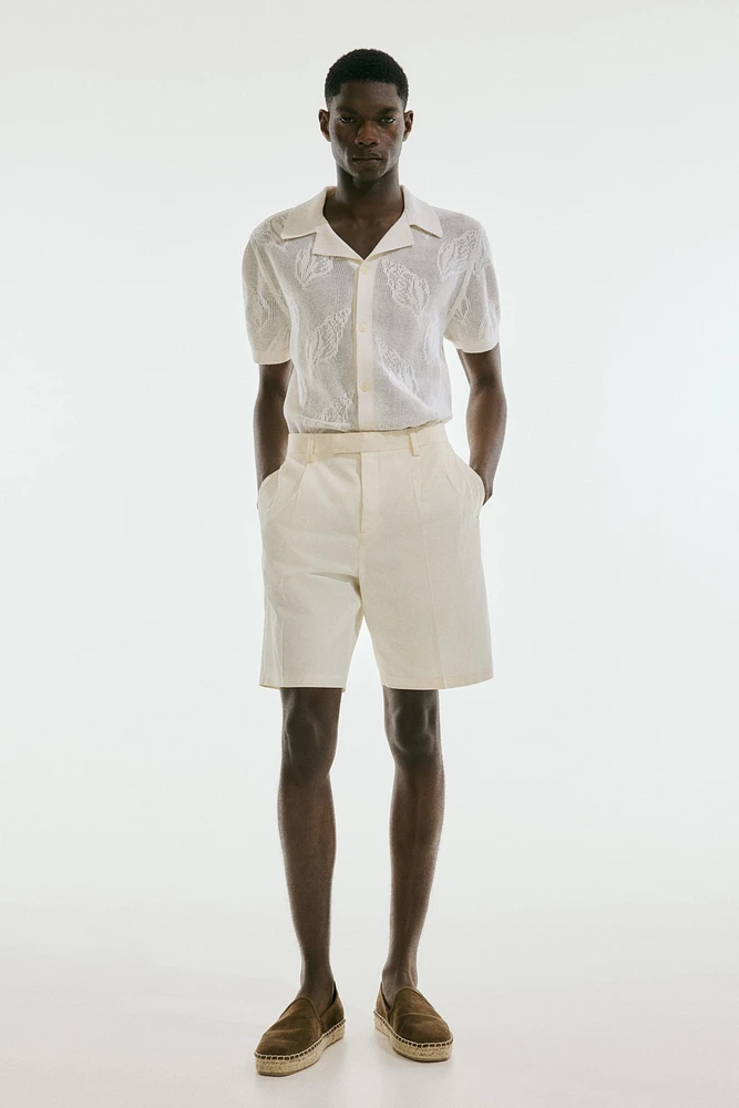 Chemise classique en tricot jacquard