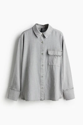 Linen-blend shirt