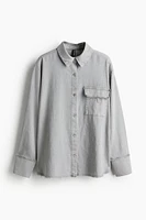 Linen-blend shirt