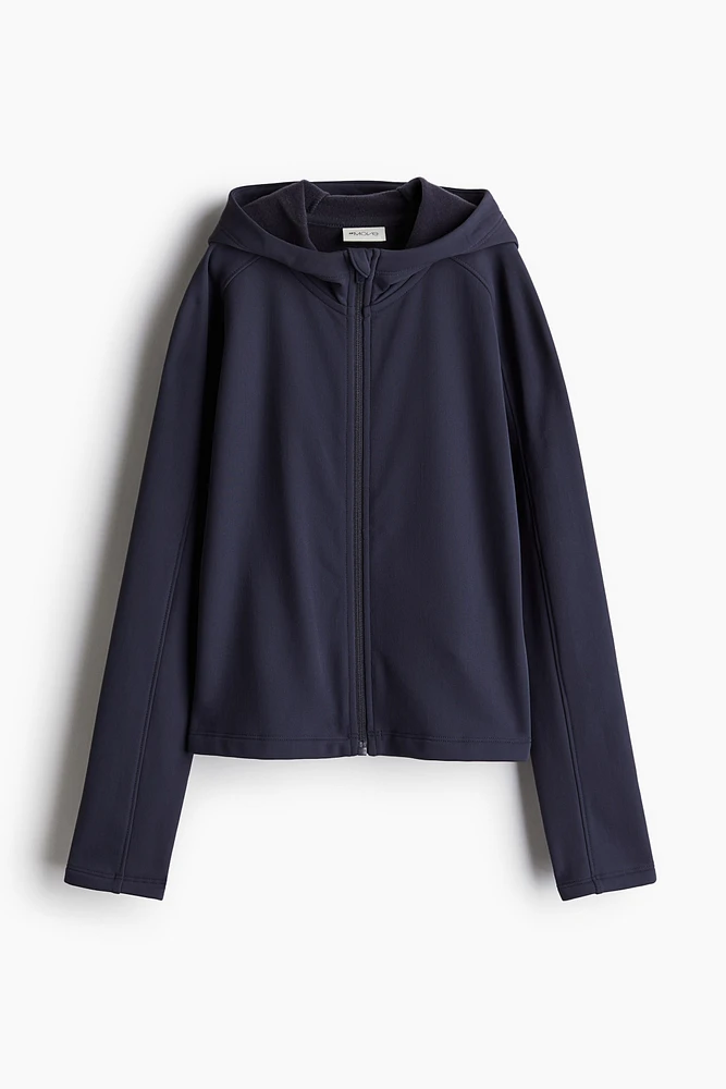 Warm Mid-Layer Hooded Activewear Jacket