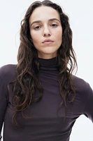 Lyocell Mock Turtleneck Top