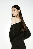 Draped One-Shoulder Dress