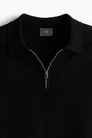 Muscle Fit Half-Zip Polo Shirt