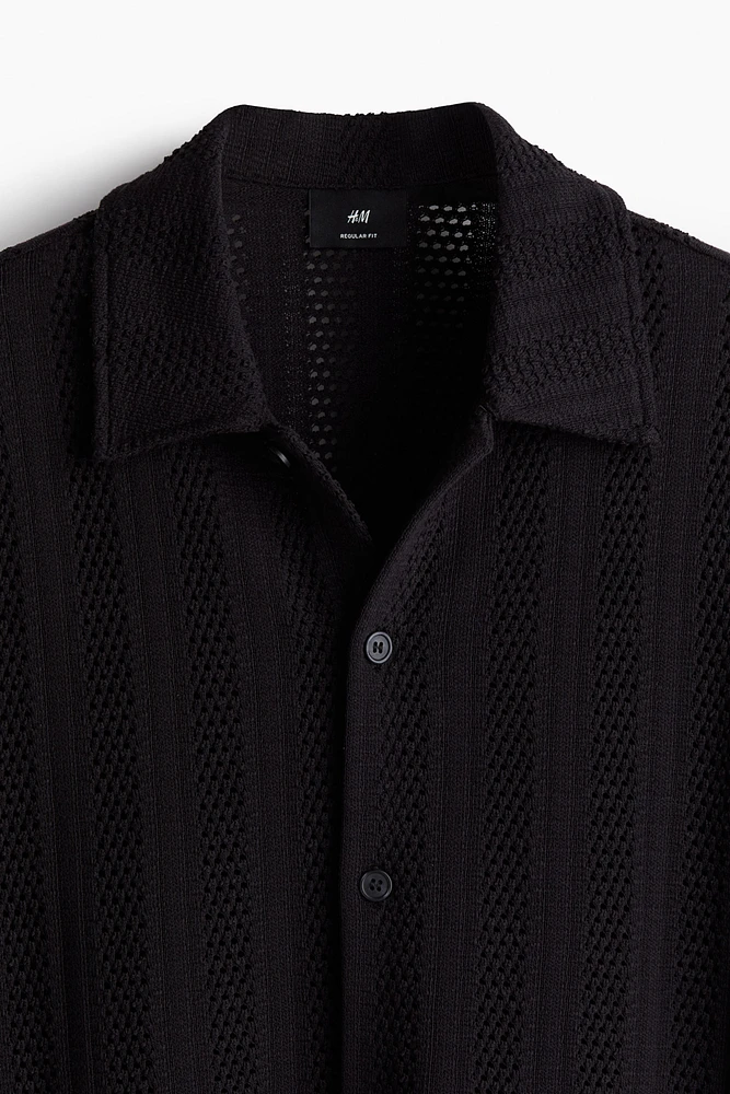 Chemise classique en tricot jacquard