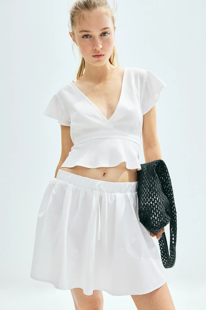 Blouse en lin mélangé
