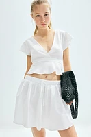Blouse en lin mélangé