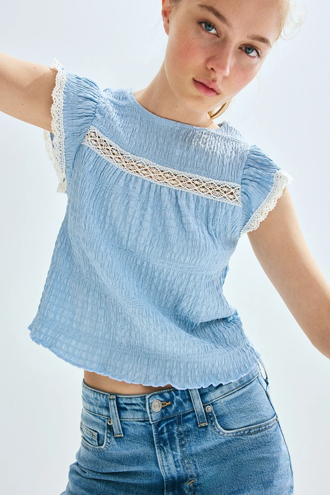 Textured Jersey Top