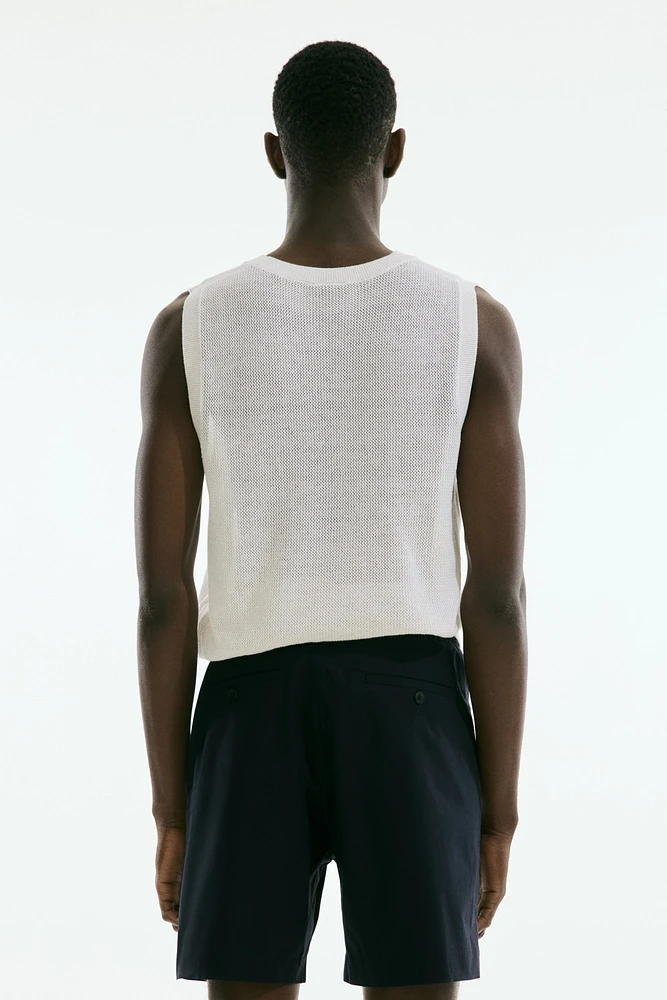 Short coupe décontractée en popeline