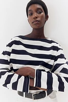 Oversized Boat-neck Top