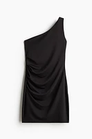 Draped One-shoulder Dress