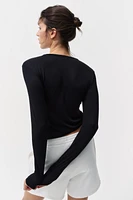 Long-sleeved Microfiber Top