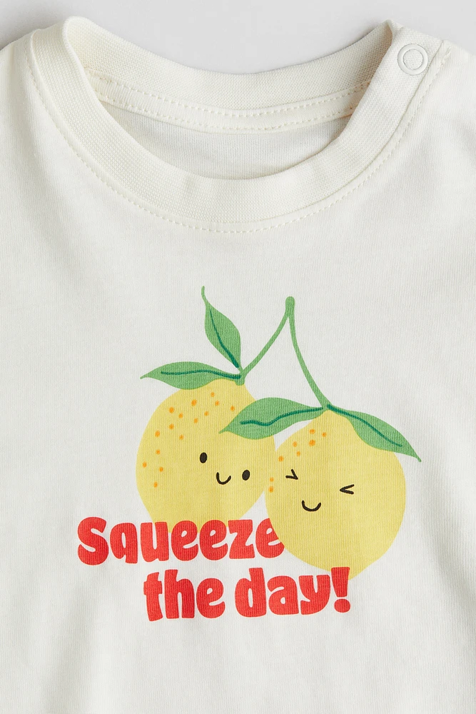 T-shirt en coton imprimé