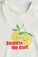 T-shirt en coton imprimé