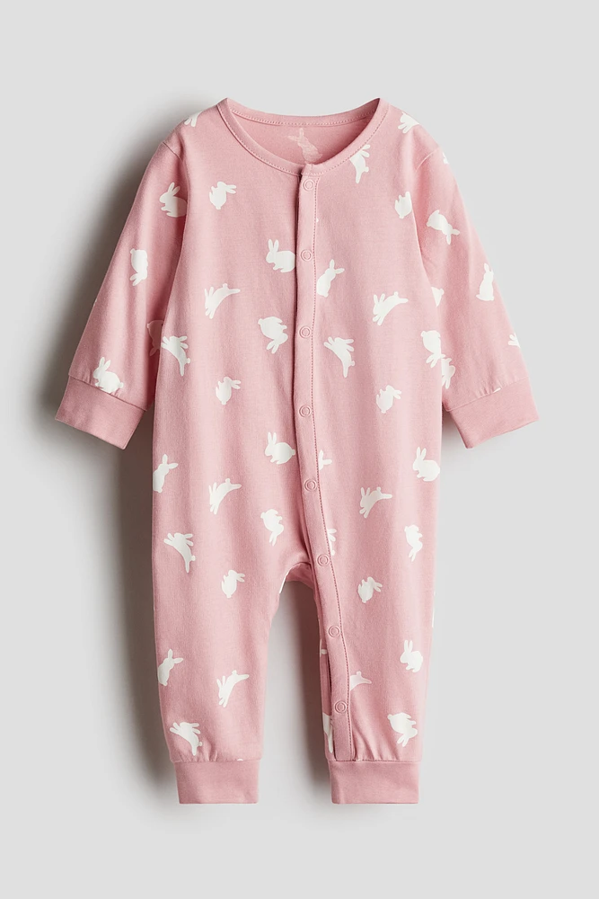 Printed Cotton Pajama Jumpsuit