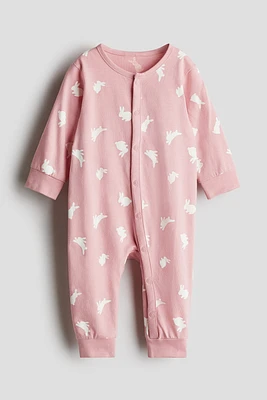 Printed Cotton Pajama Jumpsuit