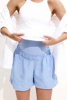 MAMA Linen-Blend Shorts